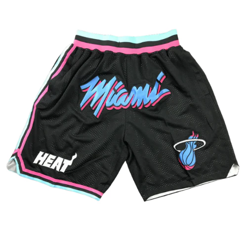 NBA Basketball Vintage Shorts Miami Heat Black Pink
