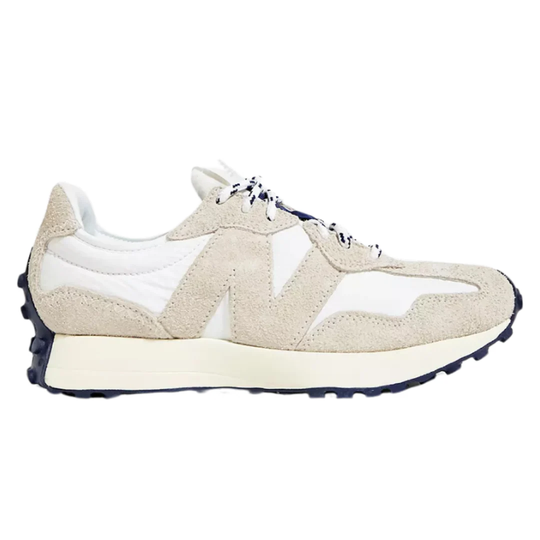 New Balance 327 Creme & Blue Laces