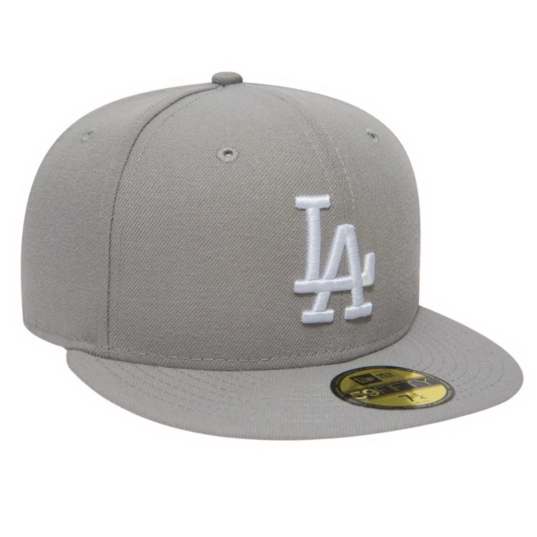 New Era Los Angeles Dodgers Essentials 59Fifty Fitted Hat Grey