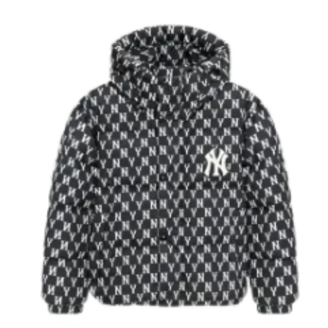 New Era MLB New York Yankees Down Jacket Black & White