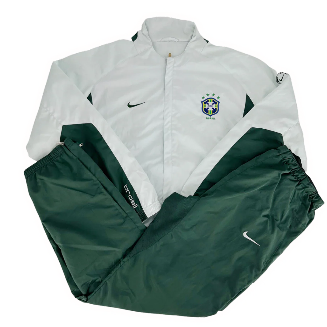 Nike Brazil Tracksuit Green & White
