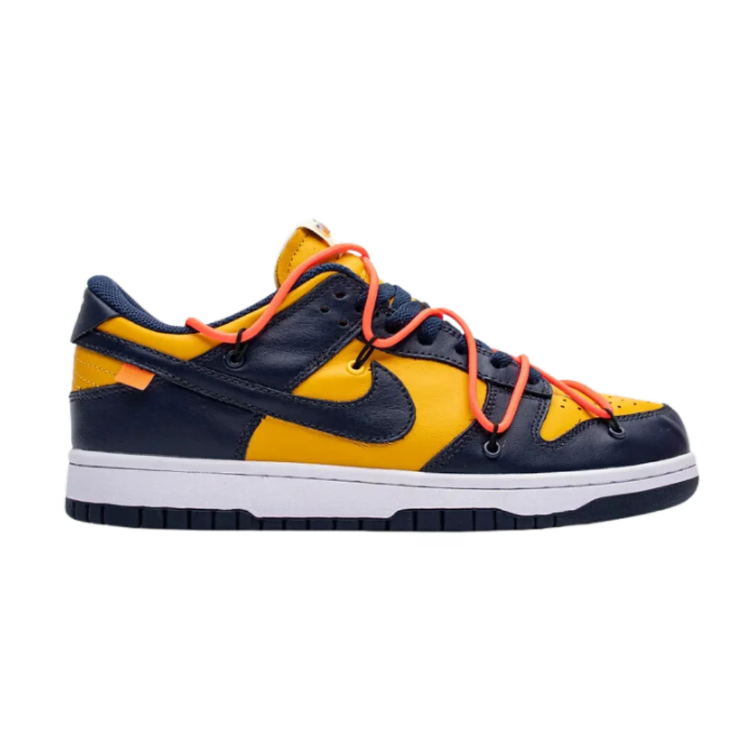 Nike Dunk Low x Offwhite University Gold Midnight Navy