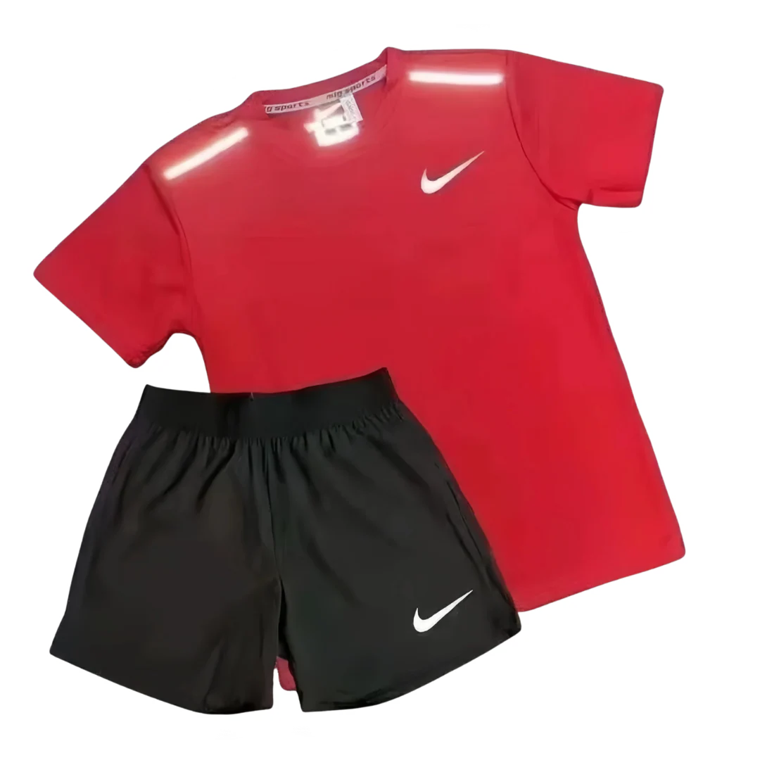 Nike Running Set Red & Black (Short)