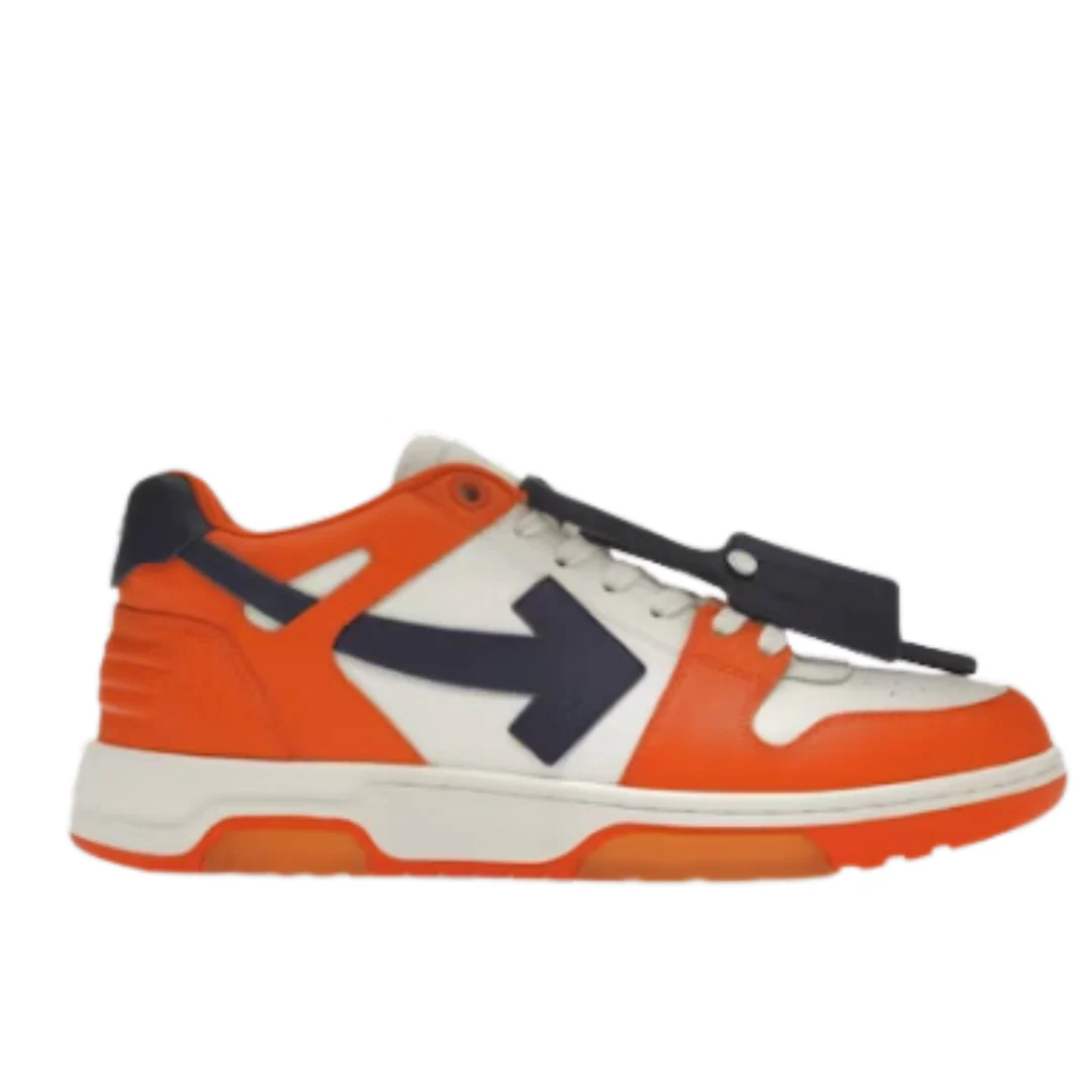 OFF-WHITE Out Of Office OOO Low Tops Orange & White