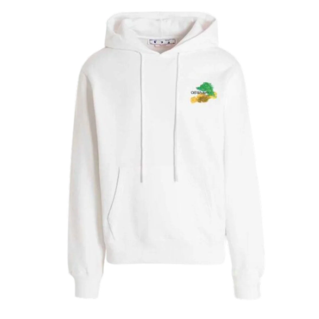 Offwhite Painted Arrow Hoodie White