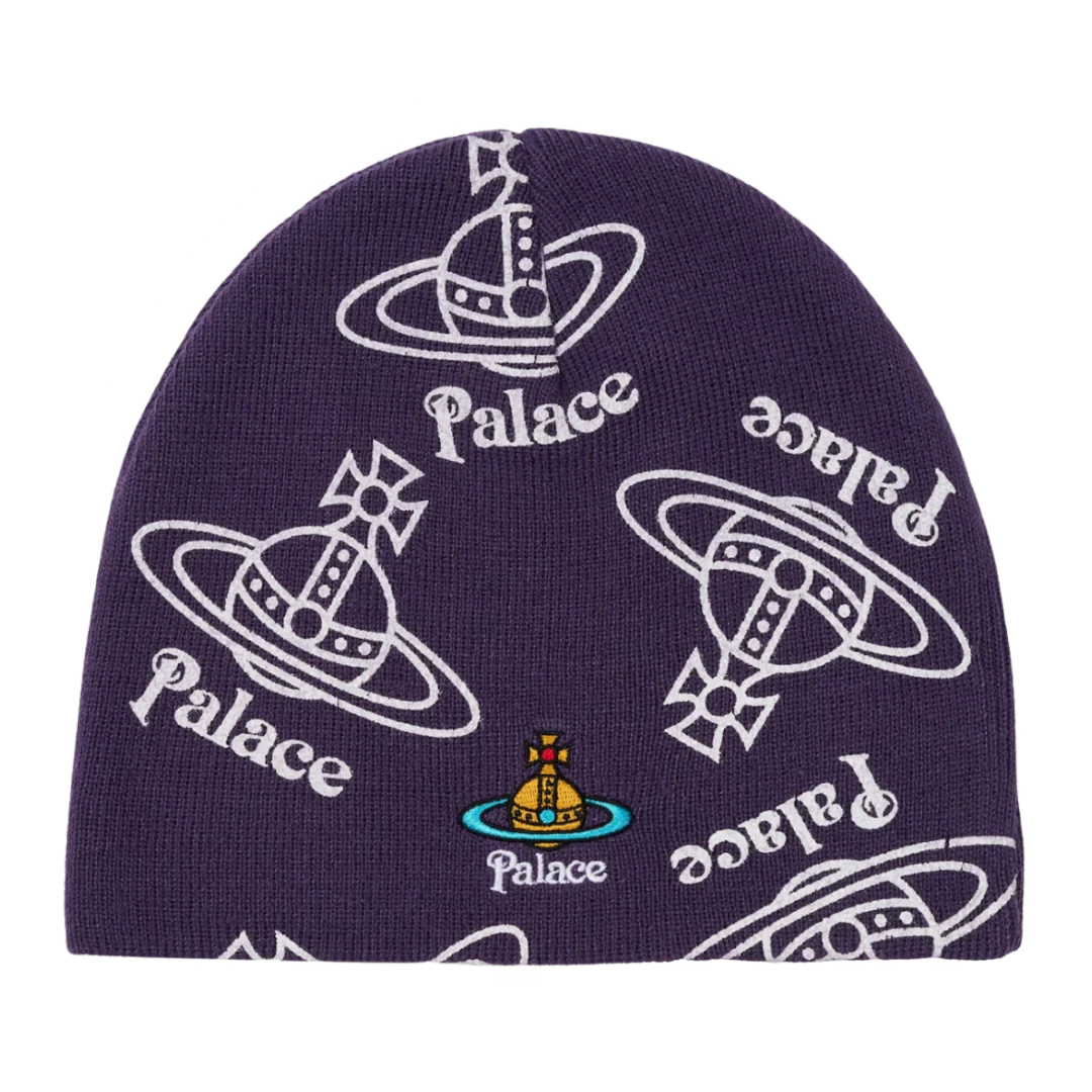 Palace x Vivienne Westwood Jersey Beanie Violett