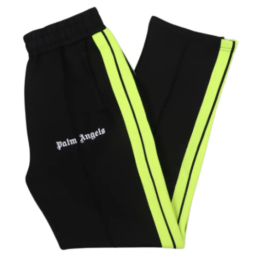 Palm Angles Staight Leg Velour Jogger Black Neon