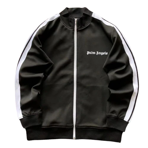 Palm Angles Zip Hoodie Black White