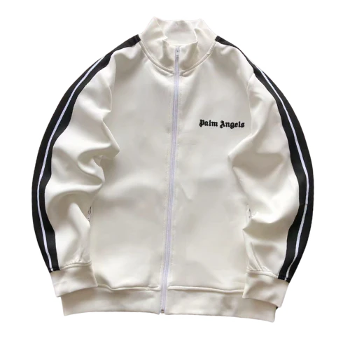 Palm Angles Zip Hoodie Cream White Black