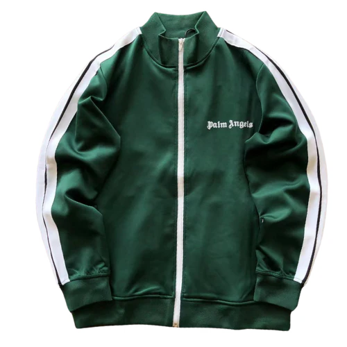 Palm Angles Zip Hoodie Dark Green White
