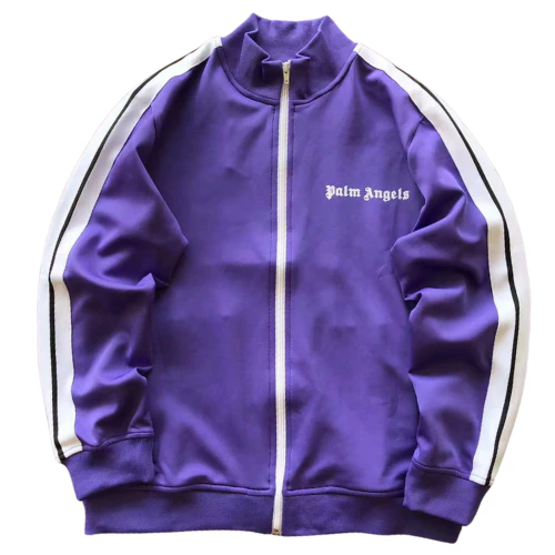 Palm Angles Zip Hoodie Purple White