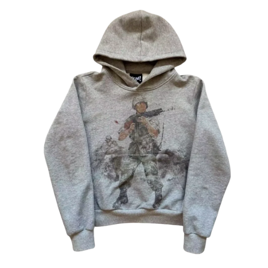 Peaceinwar Hoodie Grey