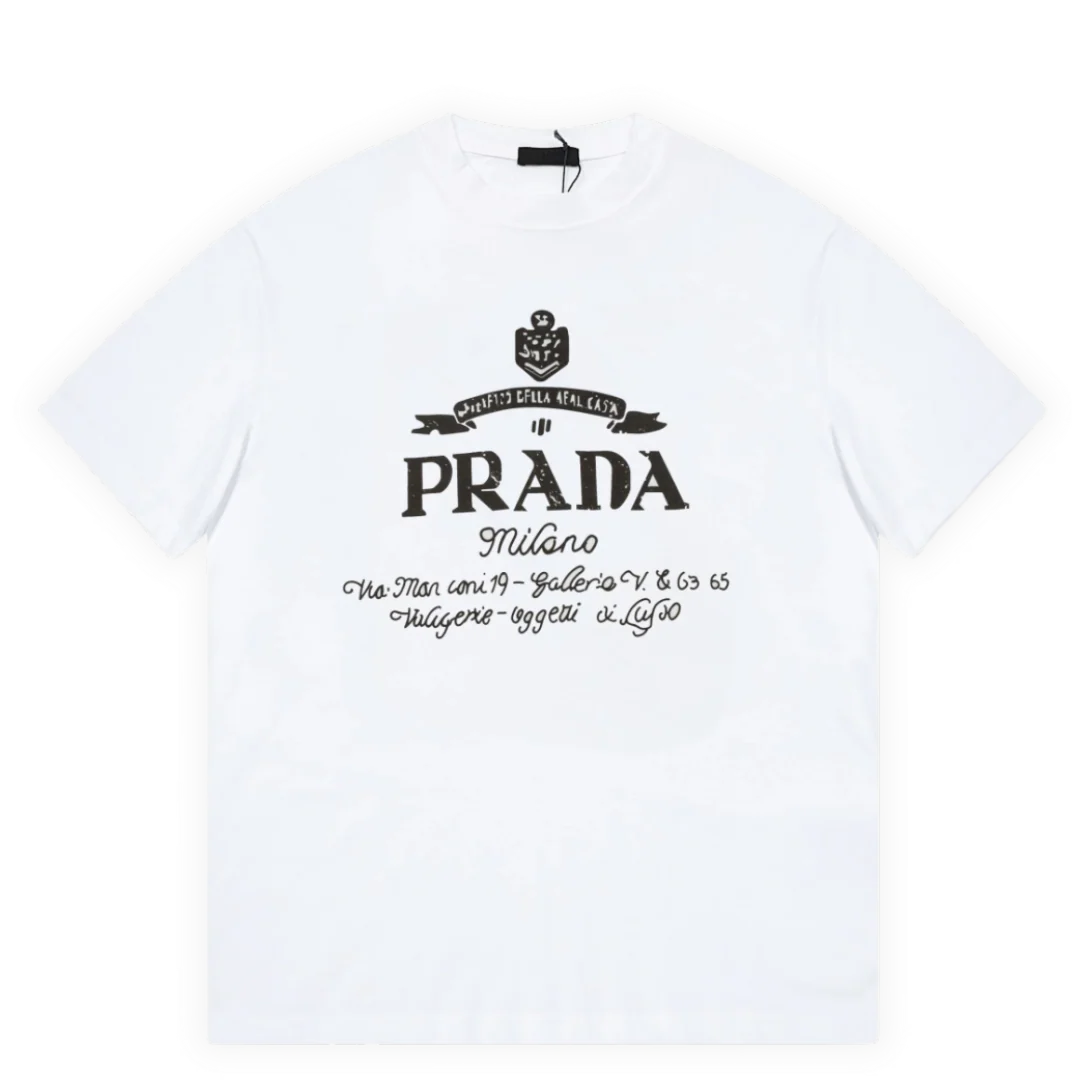 Prada Milano "Italian Writing" T-Shirt White