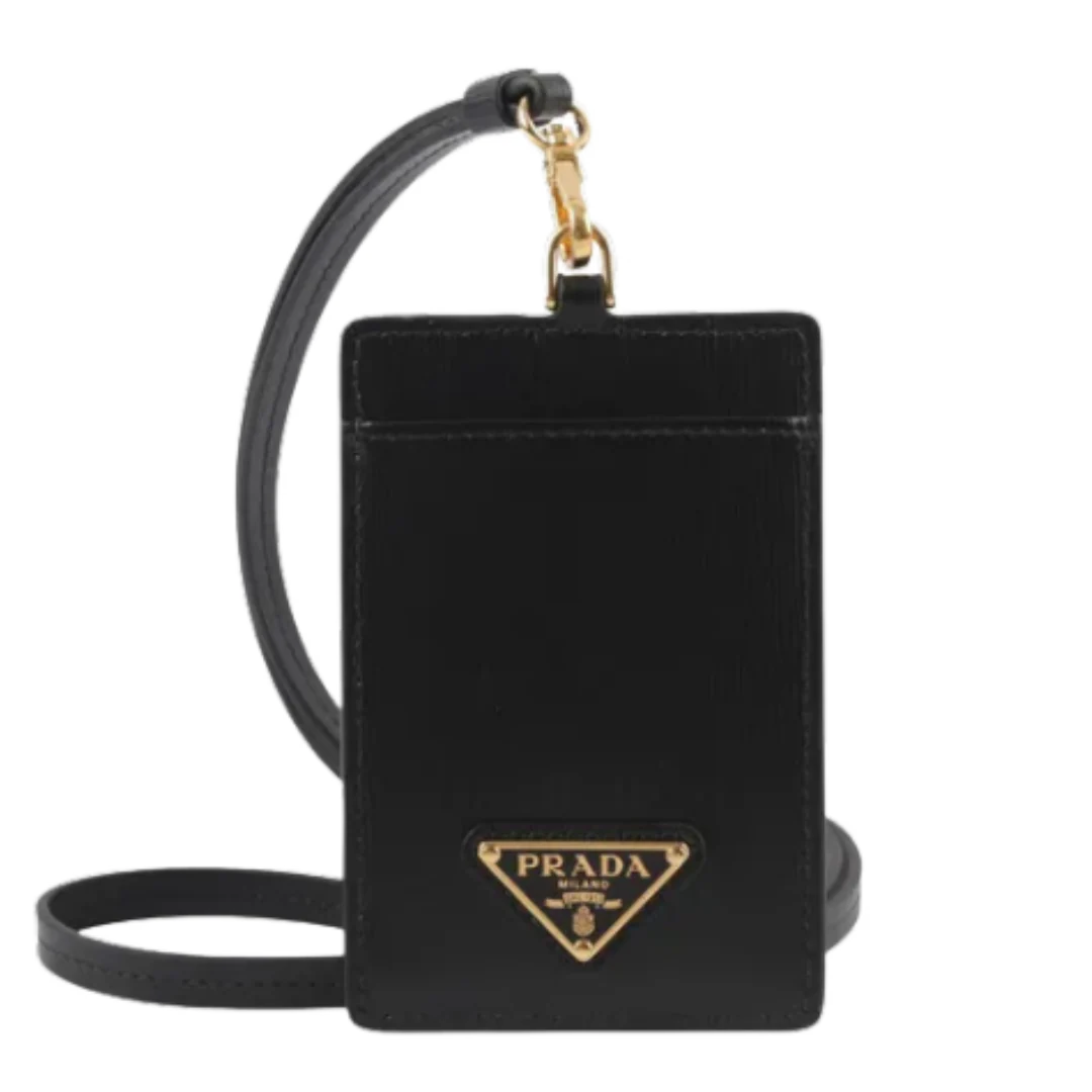Prada Necklace Cardholder Black