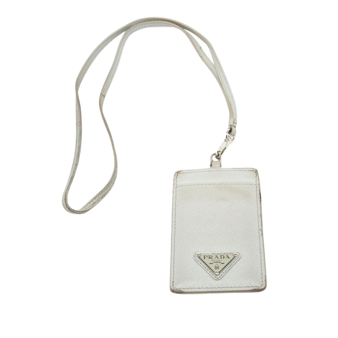 Prada Necklace Cardholder White