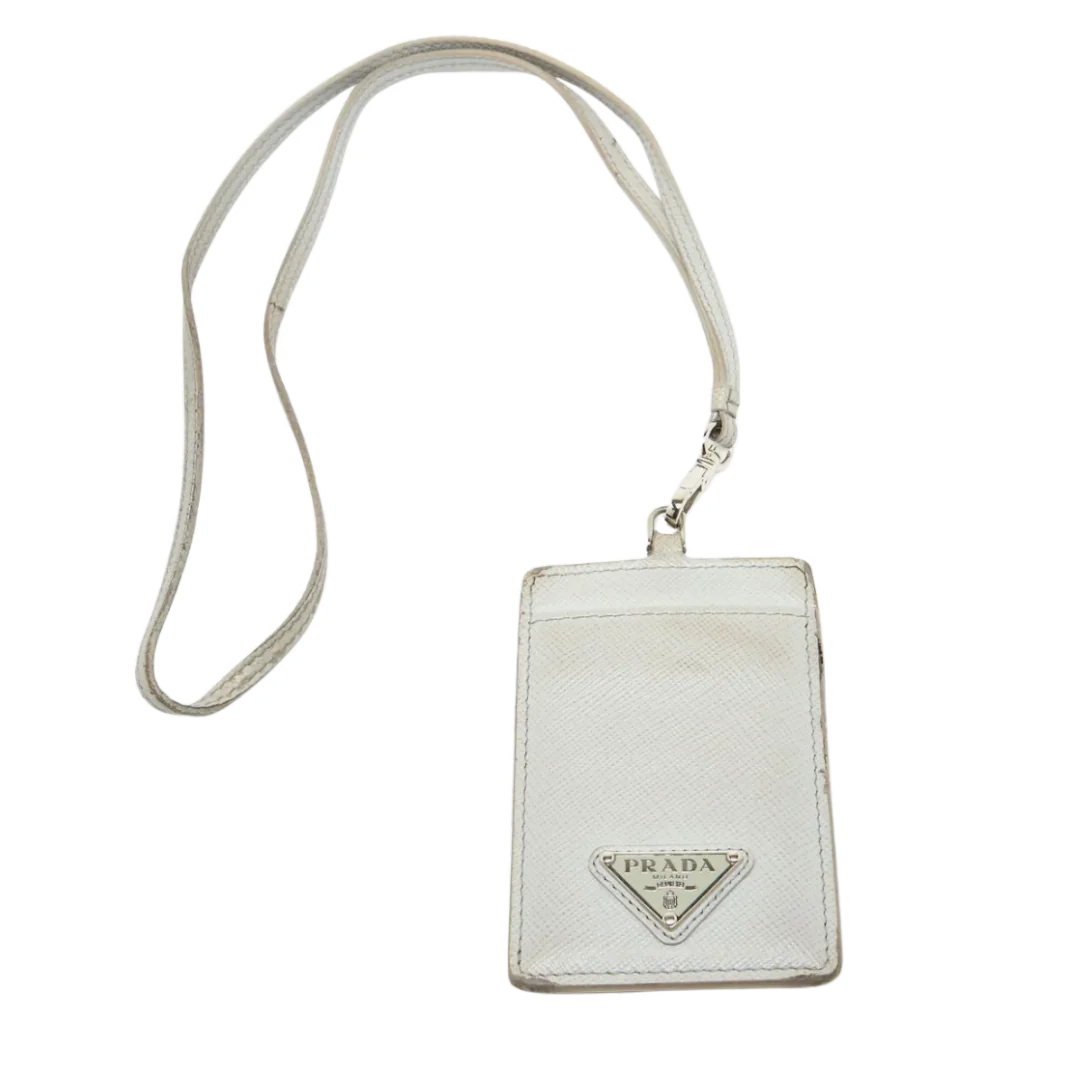 Prada Necklace Cardholder White