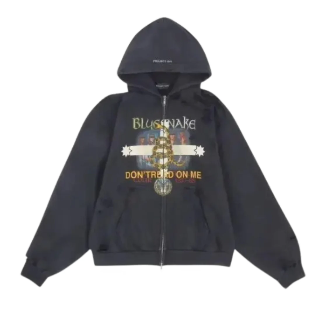 Project GR Bluesnake Zipper Washed Grey