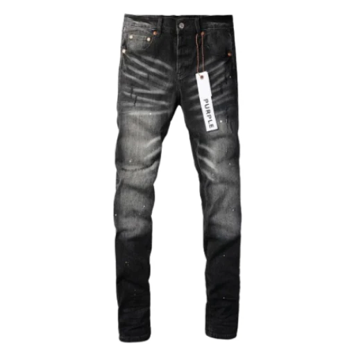 Purple Jeans Black White