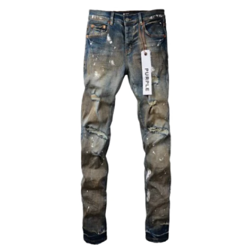 Purple Jeans Blue Brown Dirt