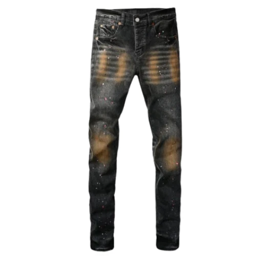 Purple Jeans Grey Brown