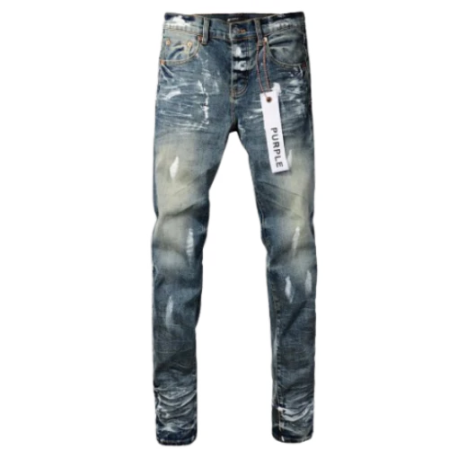 Purple Jeans Light Blue Painted