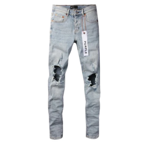 Purple Jeans Light Blue Ripped