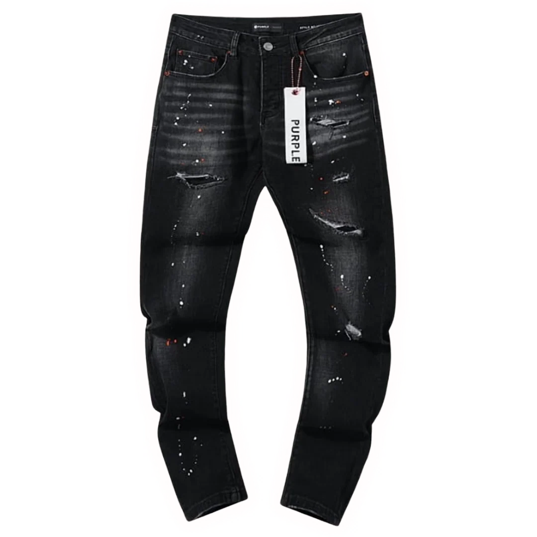 Purple Jeans Painted Black
