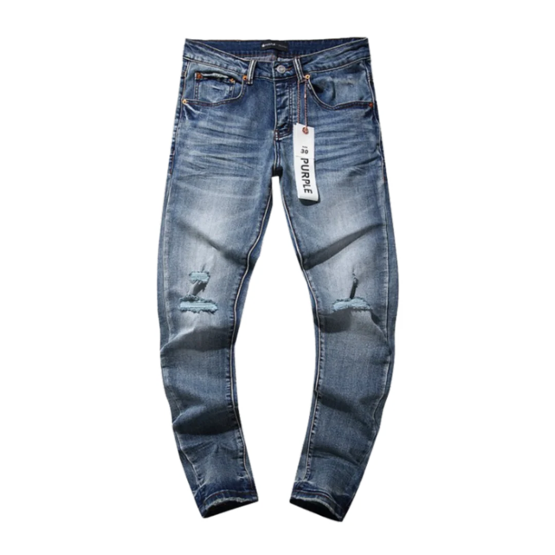 Purple Slim-Fit Jeans Blue