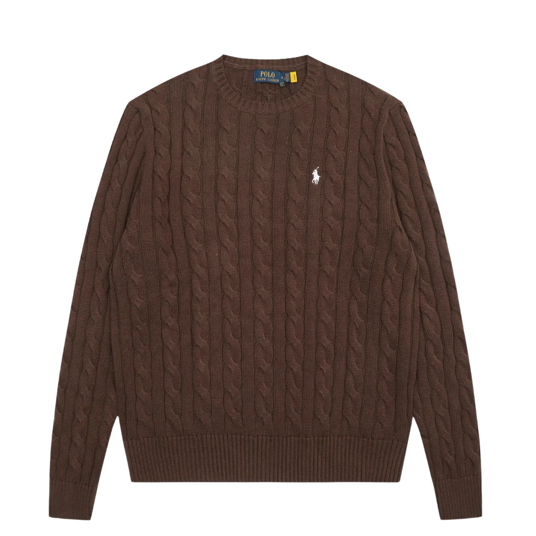 Ralph Lauren Cable Knit Sweater Brown