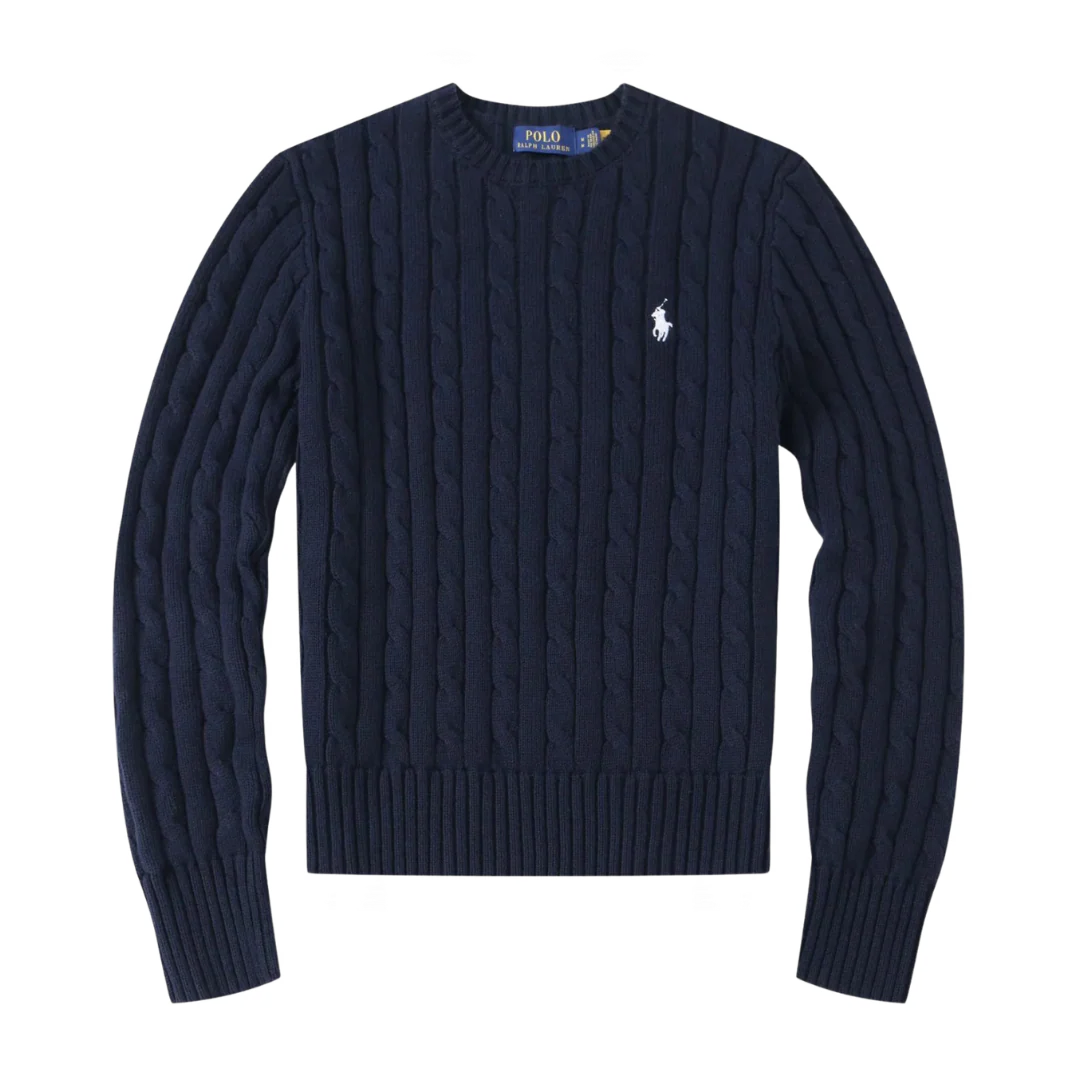 Ralph Lauren Cable Knit Sweater Navy Blue
