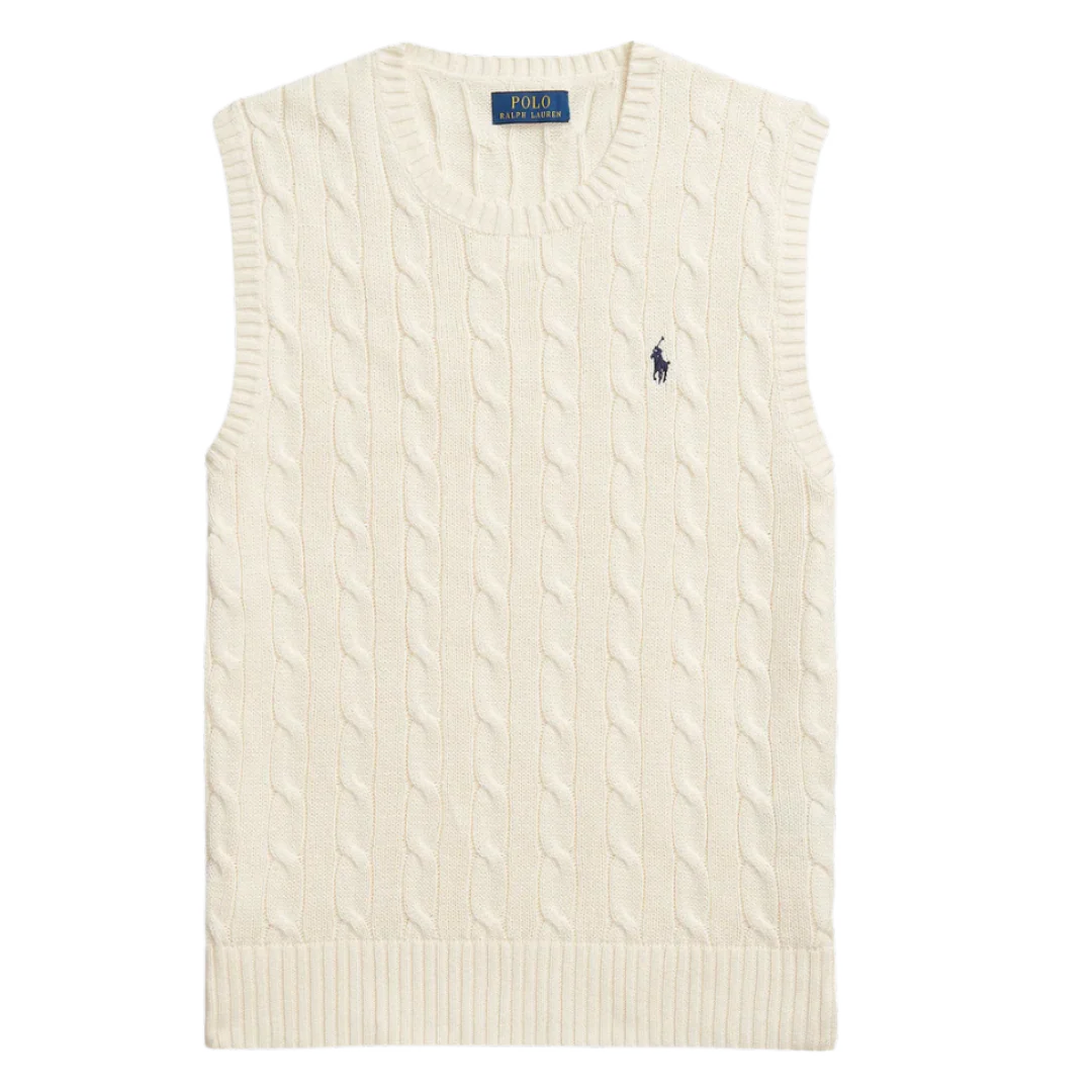 Ralph Lauren Cable Knit Vest Beige