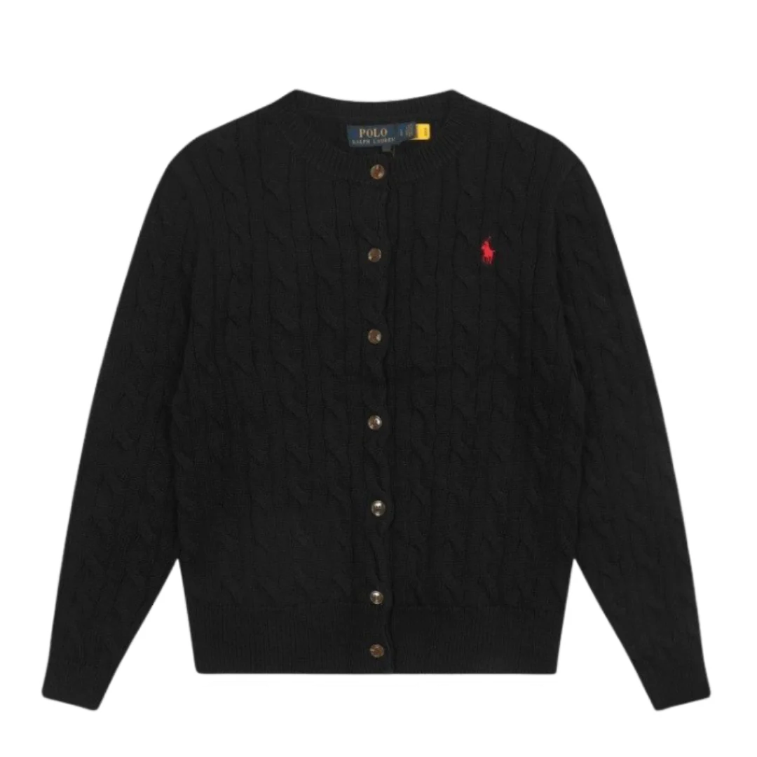 Ralph Lauren Knit Button Up Cardigan Black