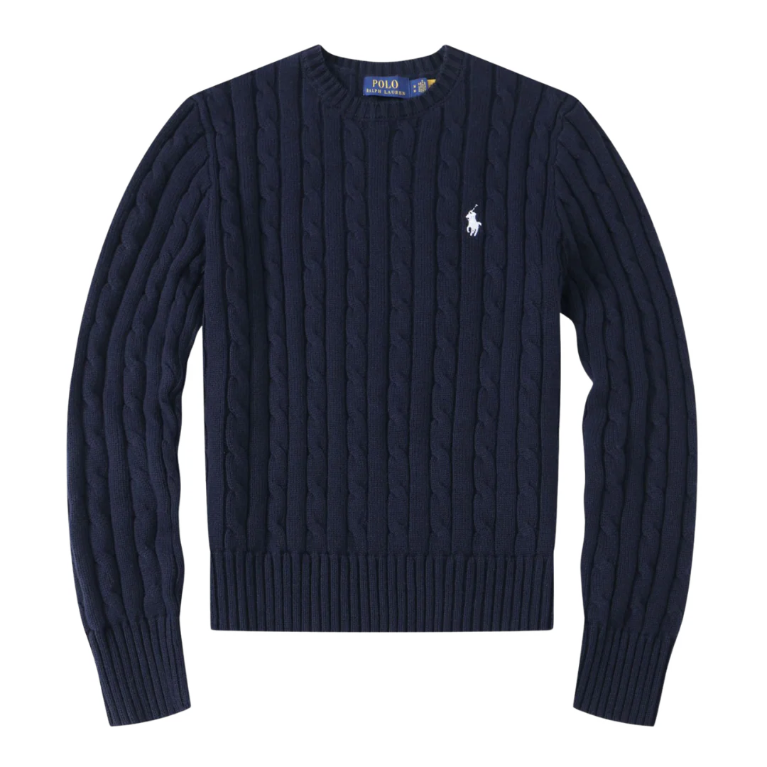 Ralph Lauren Knit Sweater Blue & White Icon