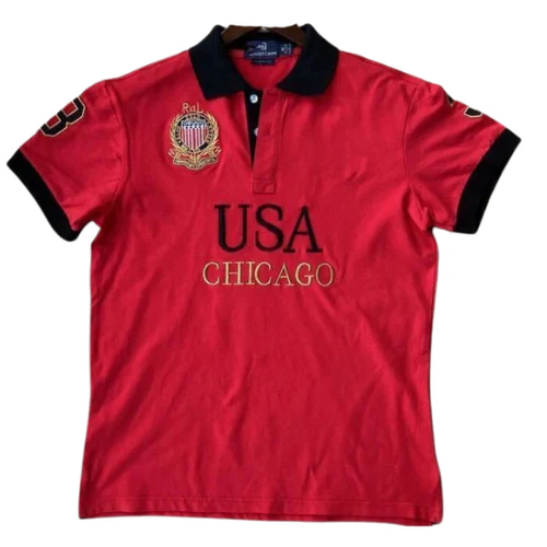Ralph Lauren Polo Shirt Chief Keef Usa Chicago Red