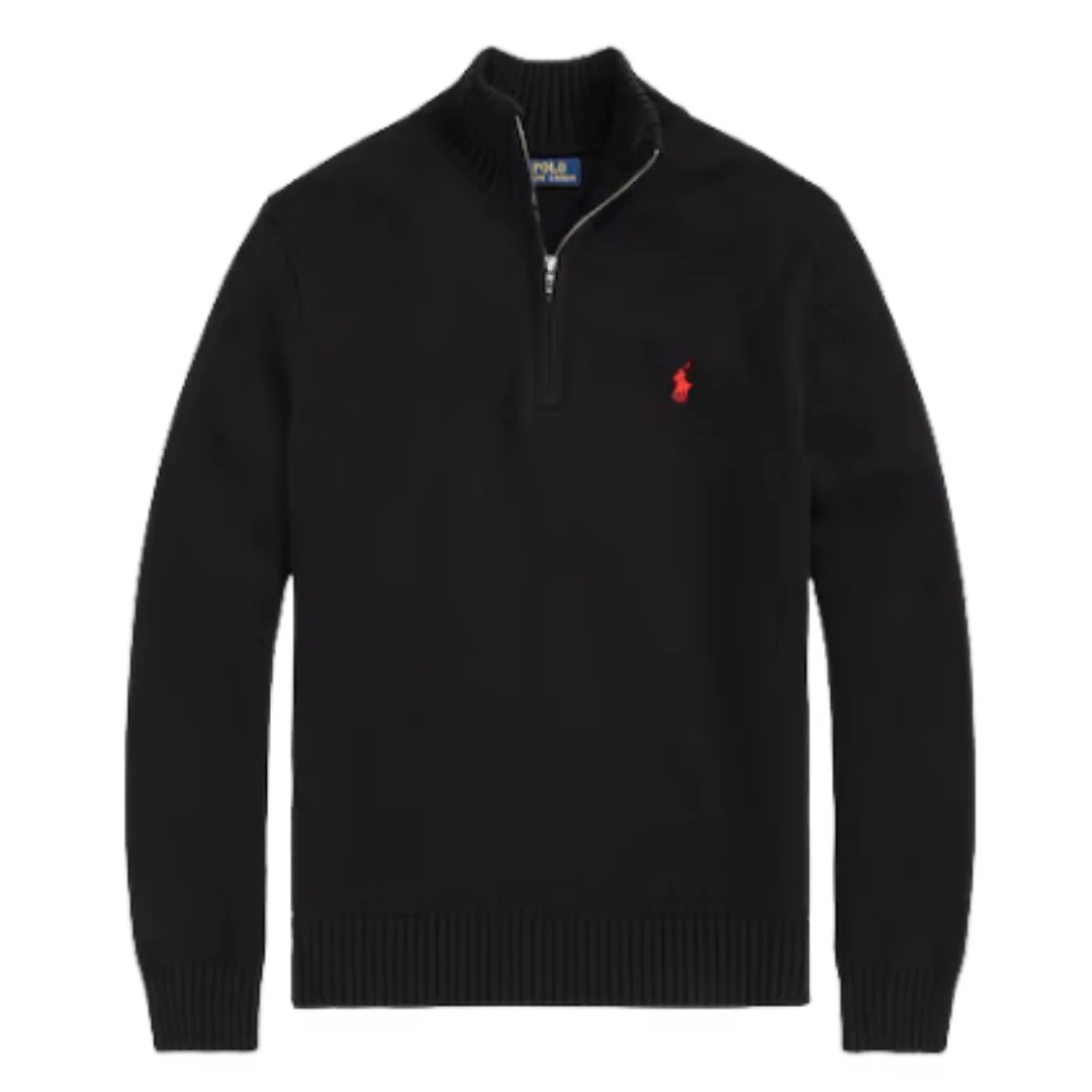 Ralph Lauren Red Icon Halfzip Black
