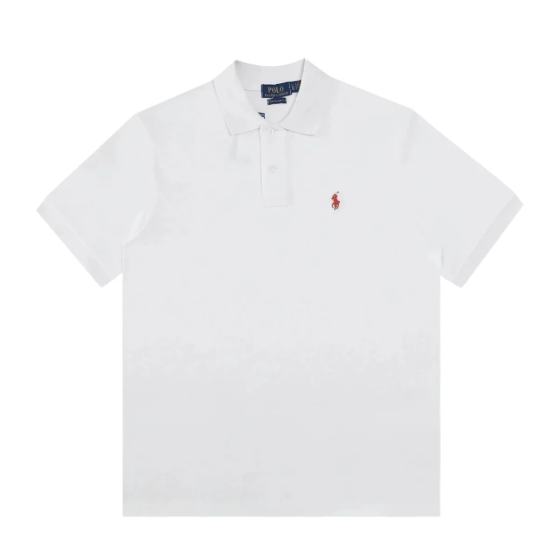 Ralph Lauren Red Icon Polo Shirt White