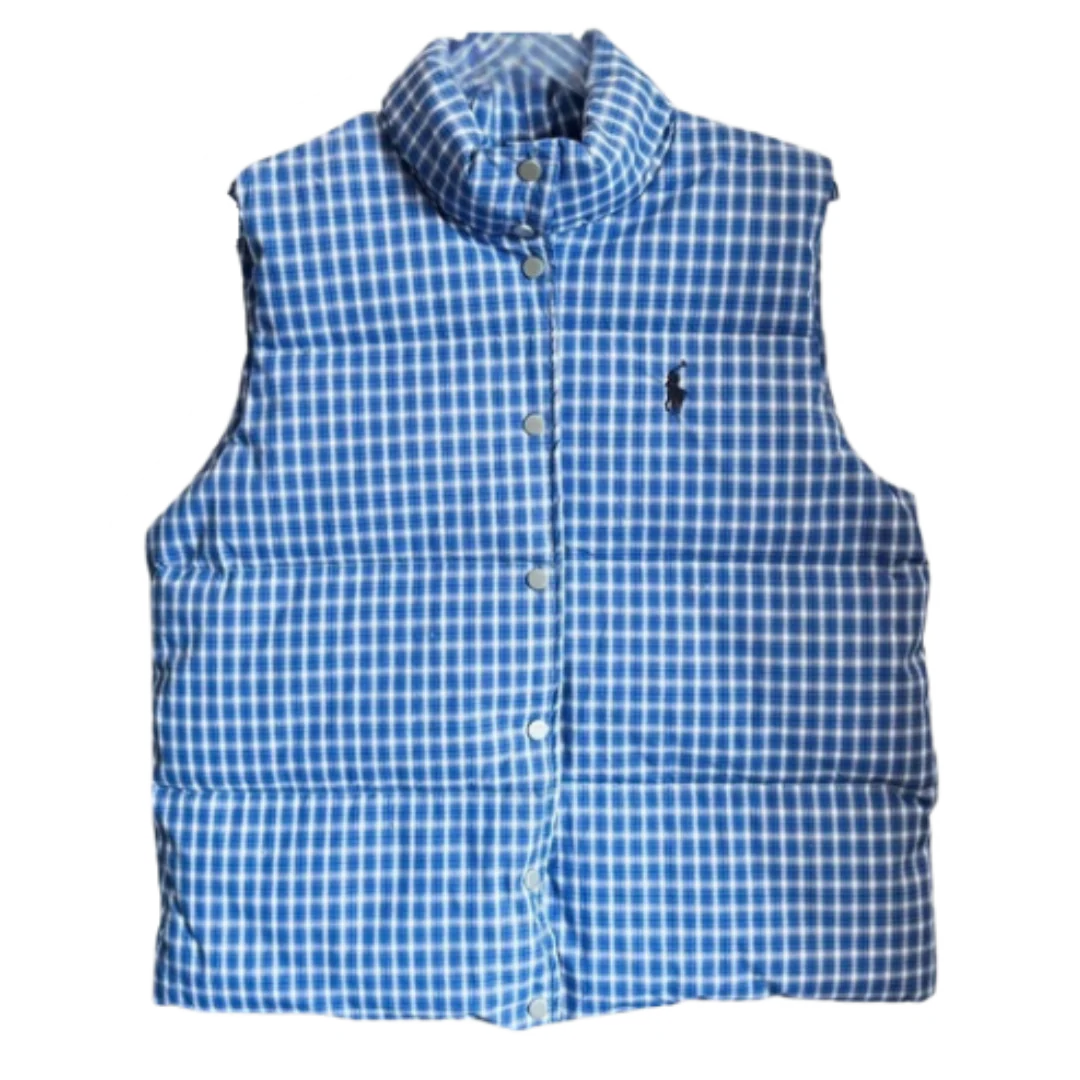 Ralph Lauren Squared Vest Blue & White