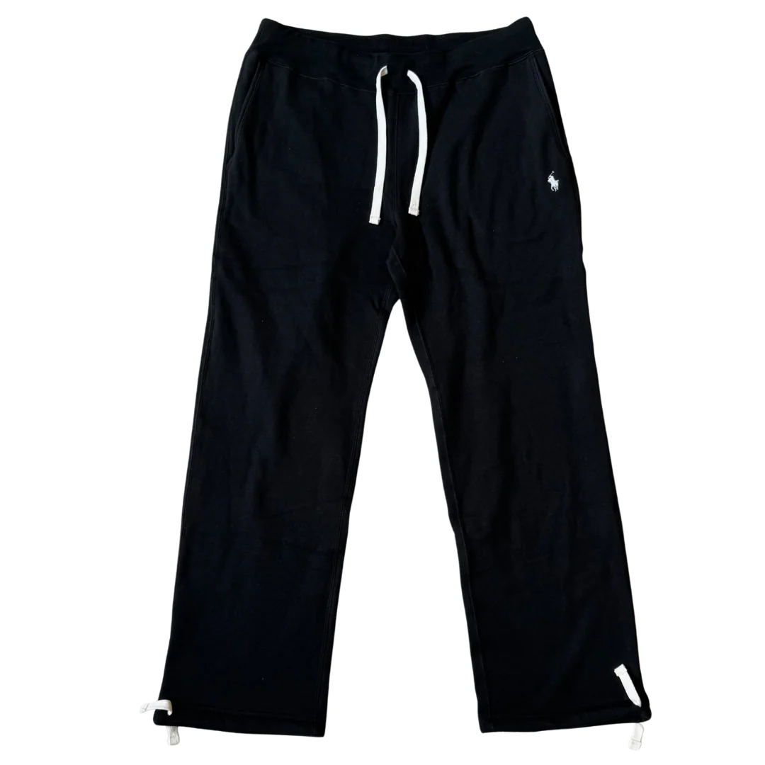 Ralph Lauren White Icon Open Leg Jogger Black