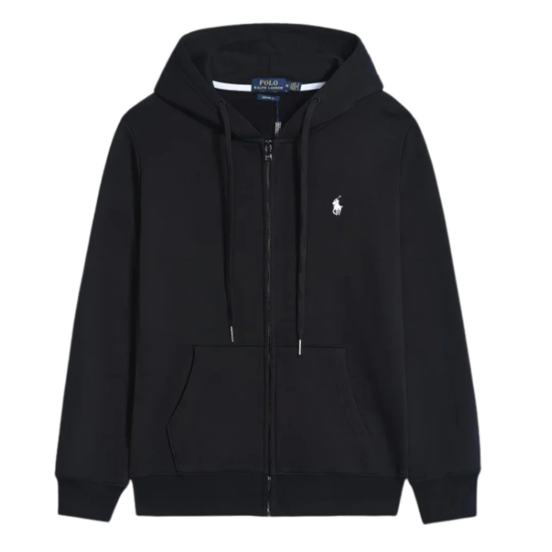 Ralph Lauren White Icon Zipper Black