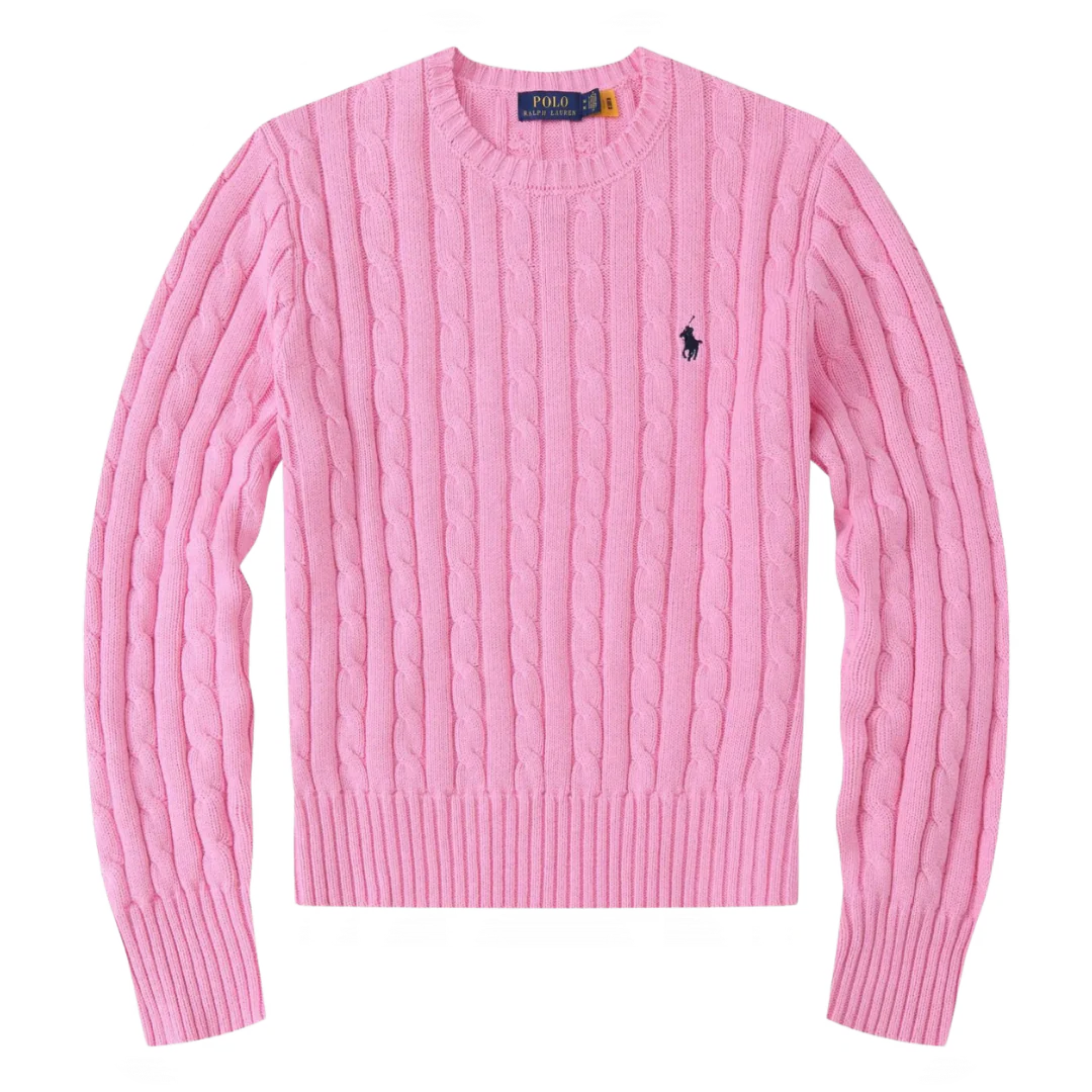 Ralph Lauren Women Cable Knit Sweater Pink