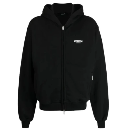 Represent Basic Zip Hoodie Black