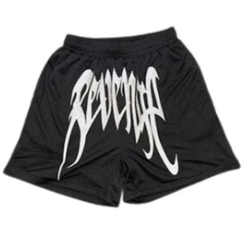 Revenge Shorts Big Print Black