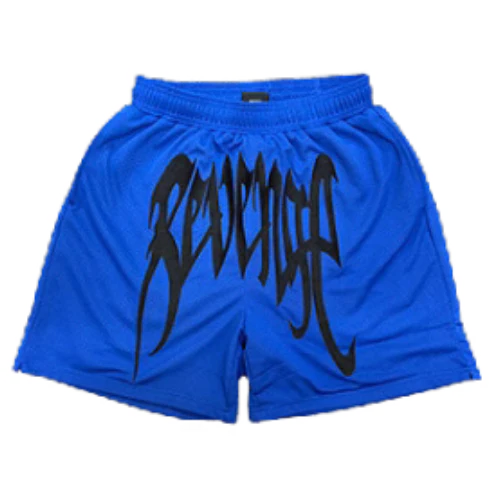 Revenge Shorts Big Print Blue
