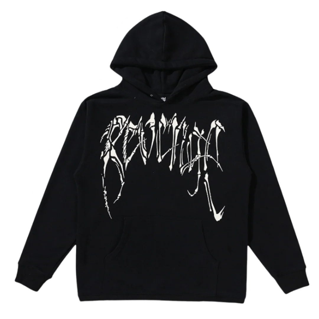 Revenge Ski Mask Hoodie Black