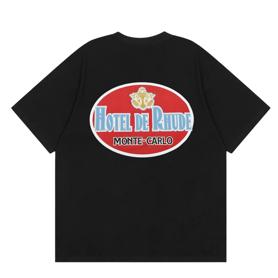 Rhude Hotel de Rhude Monte Carlo T-Shirt Black