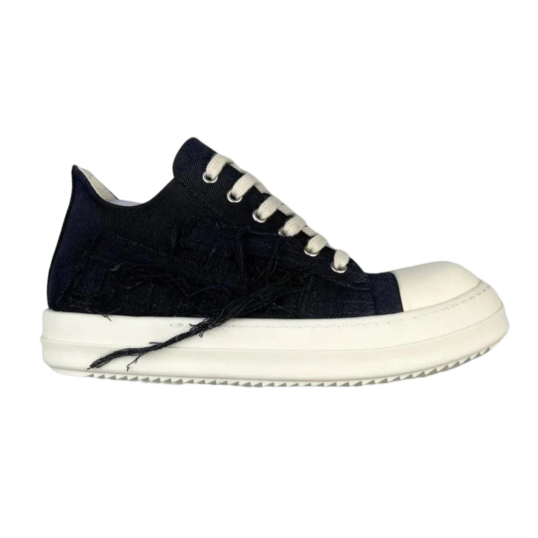 Rick Owens Low Slashed Sneaker Black