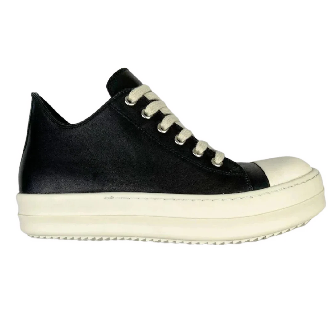 Rick Owens Luxor Low Sneaks Milk Black
