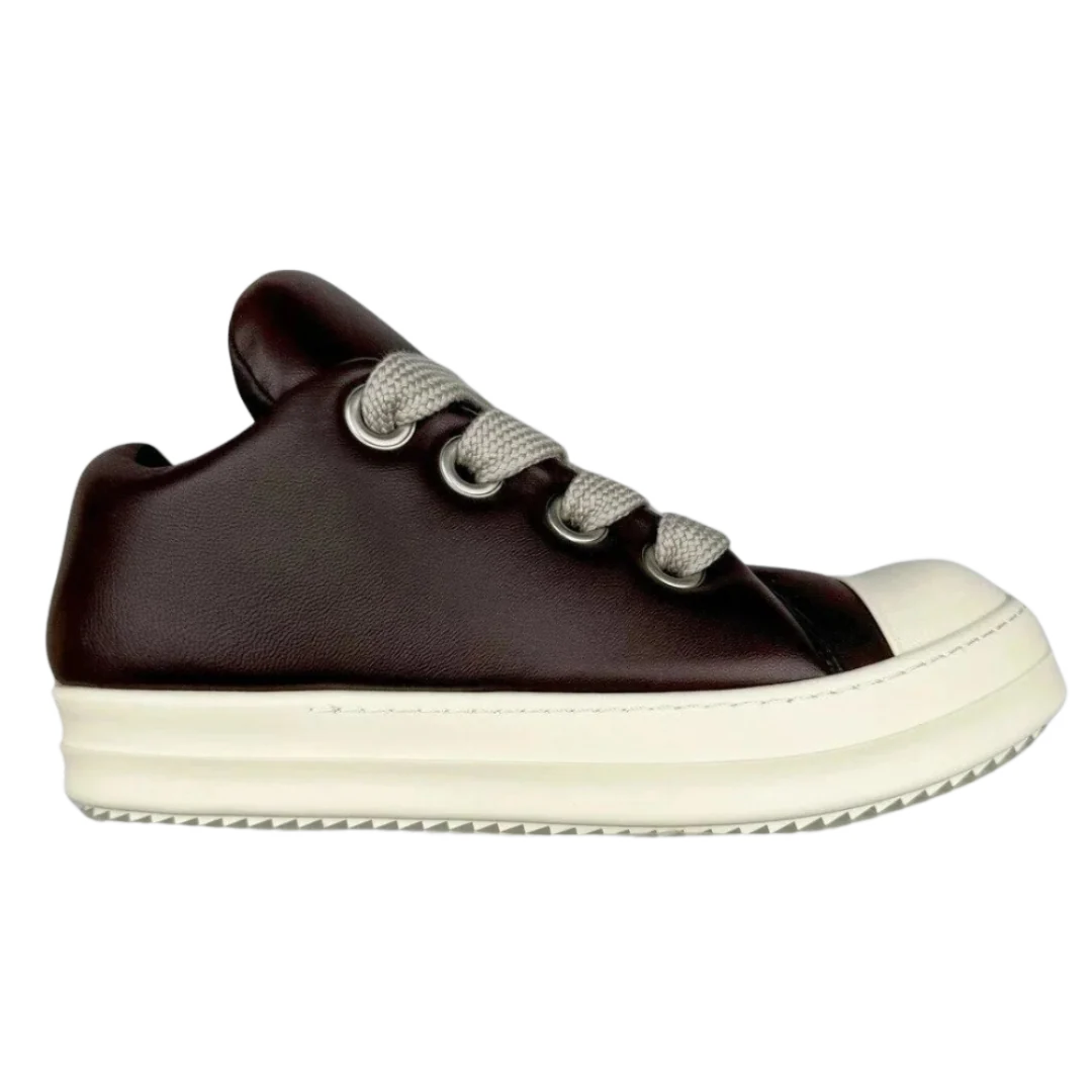 Rick Owens Purple Jumbo Lace Sneakers Brown