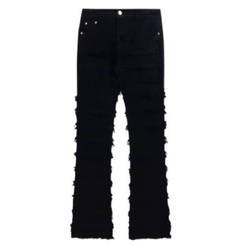 Ripple and Damaged Rough Edge Vintage Denim