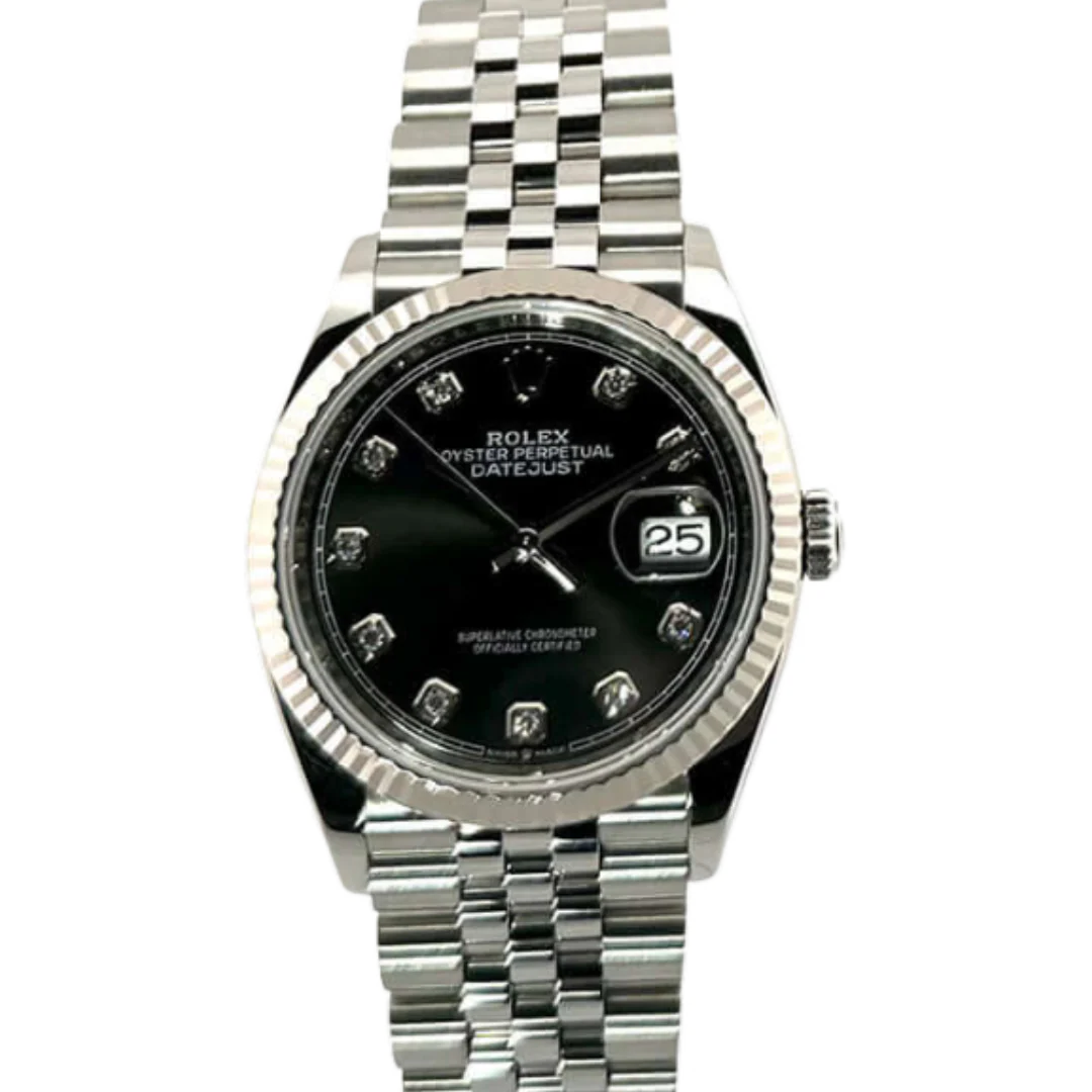 Rolex Oyster Perpetual Datejust Black Dial with Diamond Markers R86Z6773 (High Quality)